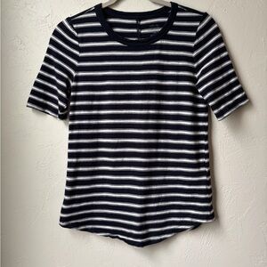 Banana Republic Malibu Tee Navy and White Striped Tee Size Small
